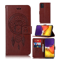 Funda de Cuero Cartera con Soporte Patron de Moda Carcasa JX1 para Samsung Galaxy A24 4G Marron