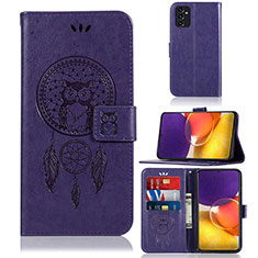 Funda de Cuero Cartera con Soporte Patron de Moda Carcasa JX1 para Samsung Galaxy A24 4G Morado