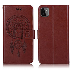 Funda de Cuero Cartera con Soporte Patron de Moda Carcasa JX1 para Samsung Galaxy F42 5G Marron