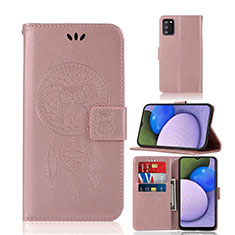 Funda de Cuero Cartera con Soporte Patron de Moda Carcasa JX1 para Samsung Galaxy M02s Oro Rosa