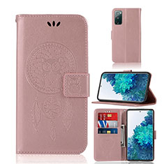 Funda de Cuero Cartera con Soporte Patron de Moda Carcasa JX1 para Samsung Galaxy S20 FE 5G Oro Rosa