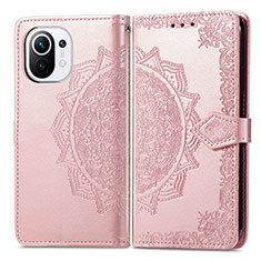 Funda de Cuero Cartera con Soporte Patron de Moda Carcasa L01 para Xiaomi Mi 11 Lite 5G NE Rosa