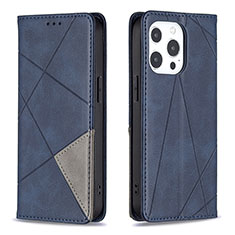 Funda de Cuero Cartera con Soporte Patron de Moda Carcasa L04 para Apple iPhone 13 Pro Azul