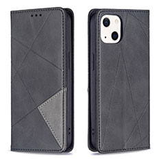 Funda de Cuero Cartera con Soporte Patron de Moda Carcasa L04 para Apple iPhone 15 Negro