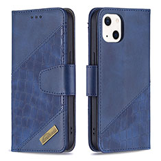 Funda de Cuero Cartera con Soporte Patron de Moda Carcasa L05 para Apple iPhone 13 Azul