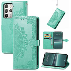 Funda de Cuero Cartera con Soporte Patron de Moda Carcasa para HTC U23 Pro 5G Verde