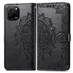 Funda de Cuero Cartera con Soporte Patron de Moda Carcasa para Huawei Enjoy 50z Negro