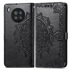 Funda de Cuero Cartera con Soporte Patron de Moda Carcasa para Huawei Honor 50 Lite Negro