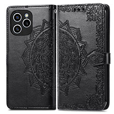 Funda de Cuero Cartera con Soporte Patron de Moda Carcasa para Huawei Honor 60 SE 5G Negro