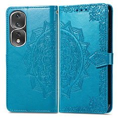 Funda de Cuero Cartera con Soporte Patron de Moda Carcasa para Huawei Honor 80 Pro Flat 5G Azul