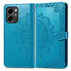 Funda de Cuero Cartera con Soporte Patron de Moda Carcasa para Huawei Honor 80 SE 5G Azul