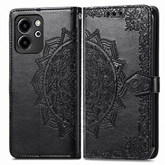 Funda de Cuero Cartera con Soporte Patron de Moda Carcasa para Huawei Honor 80 SE 5G Negro