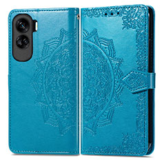 Funda de Cuero Cartera con Soporte Patron de Moda Carcasa para Huawei Honor 90 Lite 5G Azul