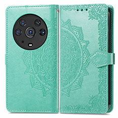 Funda de Cuero Cartera con Soporte Patron de Moda Carcasa para Huawei Honor Magic3 Pro 5G Verde