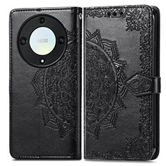 Funda de Cuero Cartera con Soporte Patron de Moda Carcasa para Huawei Honor Magic5 Lite 5G Negro