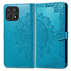 Funda de Cuero Cartera con Soporte Patron de Moda Carcasa para Huawei Honor X30i Azul