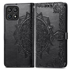 Funda de Cuero Cartera con Soporte Patron de Moda Carcasa para Huawei Honor X30i Negro