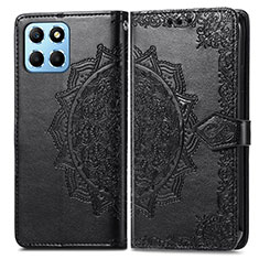 Funda de Cuero Cartera con Soporte Patron de Moda Carcasa para Huawei Honor X6 5G Negro