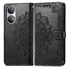 Funda de Cuero Cartera con Soporte Patron de Moda Carcasa para Huawei Honor X7 Negro