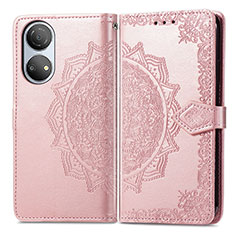 Funda de Cuero Cartera con Soporte Patron de Moda Carcasa para Huawei Honor X7 Oro Rosa