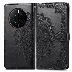 Funda de Cuero Cartera con Soporte Patron de Moda Carcasa para Huawei Mate 50 Negro