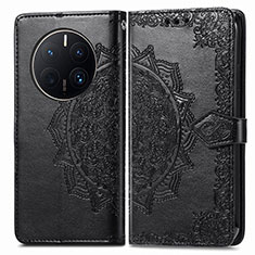 Funda de Cuero Cartera con Soporte Patron de Moda Carcasa para Huawei Mate 50 Pro Negro