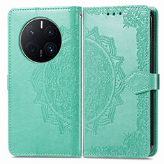 Funda de Cuero Cartera con Soporte Patron de Moda Carcasa para Huawei Mate 50 Pro Verde