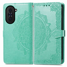 Funda de Cuero Cartera con Soporte Patron de Moda Carcasa para Huawei Nova 10 Pro Verde