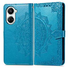 Funda de Cuero Cartera con Soporte Patron de Moda Carcasa para Huawei Nova 10 SE Azul