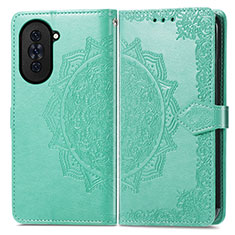 Funda de Cuero Cartera con Soporte Patron de Moda Carcasa para Huawei Nova 10 Verde