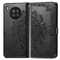 Funda de Cuero Cartera con Soporte Patron de Moda Carcasa para Huawei Nova 8i Negro