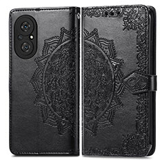 Funda de Cuero Cartera con Soporte Patron de Moda Carcasa para Huawei Nova 9 SE Negro