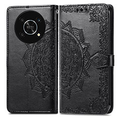 Funda de Cuero Cartera con Soporte Patron de Moda Carcasa para Huawei Nova Y90 Negro