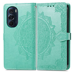 Funda de Cuero Cartera con Soporte Patron de Moda Carcasa para Motorola Moto Edge 30 Pro 5G Verde