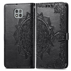 Funda de Cuero Cartera con Soporte Patron de Moda Carcasa para Motorola Moto G Power (2021) Negro