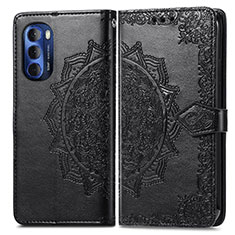 Funda de Cuero Cartera con Soporte Patron de Moda Carcasa para Motorola Moto G Stylus (2022) 4G Negro