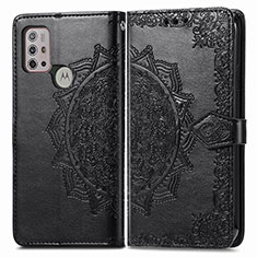 Funda de Cuero Cartera con Soporte Patron de Moda Carcasa para Motorola Moto G20 Negro