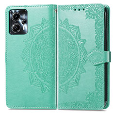 Funda de Cuero Cartera con Soporte Patron de Moda Carcasa para Motorola Moto G23 Verde