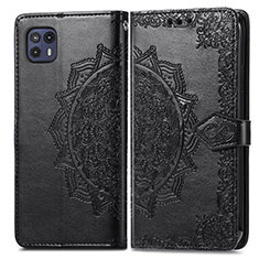 Funda de Cuero Cartera con Soporte Patron de Moda Carcasa para Motorola Moto G50 5G Negro