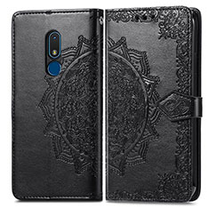 Funda de Cuero Cartera con Soporte Patron de Moda Carcasa para Nokia C3 Negro