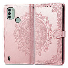 Funda de Cuero Cartera con Soporte Patron de Moda Carcasa para Nokia C31 Oro Rosa