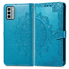 Funda de Cuero Cartera con Soporte Patron de Moda Carcasa para Nokia G22 Azul