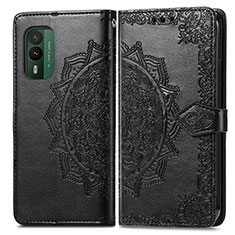 Funda de Cuero Cartera con Soporte Patron de Moda Carcasa para Nokia XR21 Negro