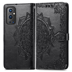 Funda de Cuero Cartera con Soporte Patron de Moda Carcasa para OnePlus 9 Pro 5G Negro