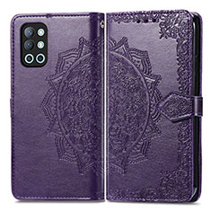 Funda de Cuero Cartera con Soporte Patron de Moda Carcasa para OnePlus 9R 5G Morado