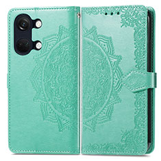 Funda de Cuero Cartera con Soporte Patron de Moda Carcasa para OnePlus Ace 2V 5G Verde