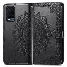 Funda de Cuero Cartera con Soporte Patron de Moda Carcasa para Oppo A54 4G Negro