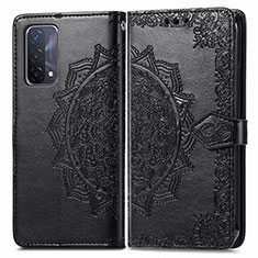 Funda de Cuero Cartera con Soporte Patron de Moda Carcasa para Oppo A93 5G Negro