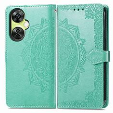 Funda de Cuero Cartera con Soporte Patron de Moda Carcasa para Oppo K11x 5G Verde