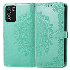 Funda de Cuero Cartera con Soporte Patron de Moda Carcasa para Oppo K9S 5G Verde